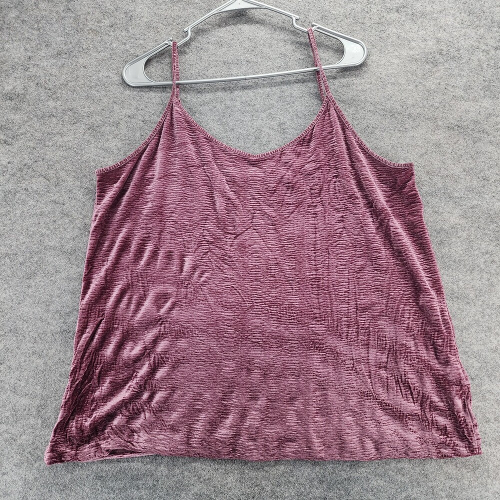 24/7 Maurices Shirt Womens XXL Pink Velvet Sleeveless